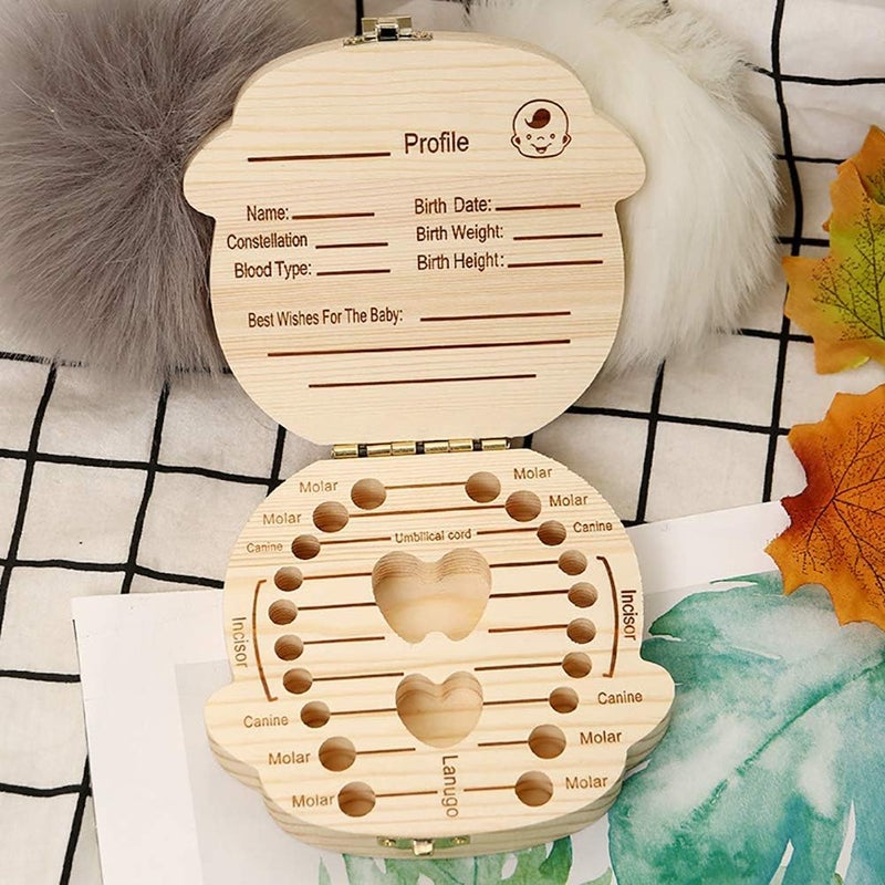 klarako Baby Tooth Keepsake Box Cute Children Tooth Fairy Box Tooth Holder Container,Baby Teeth Save Box Organizer Child Tooth Storage to Keep Childhood Memory Personalized Customized for Boys - Image 2