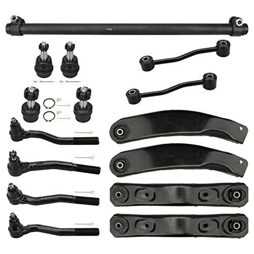BRTEC ذراع التحكم العلوي والسفلي الأمامي + قضيب الربط + قضبان التوازن 1999 2000 2001 2002 2003 2004 لجيب جراند شيروكي مجموعة ذراع التحكم العلوي والسفلي - مجموعة 15 قطعة - Image 1