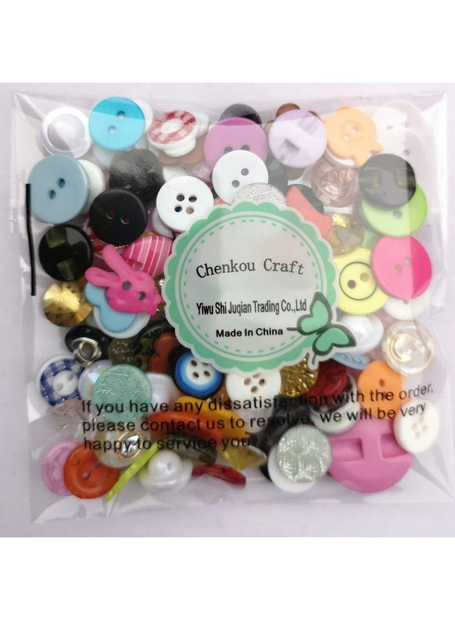 شينكو كرافت 100 قطعة من الأزرار البلاستيكية الصغيرة العشوائية التي يمكنك صنعها بنفسك ملحقات الخياطة اليدوية (مزيج) - Image 4