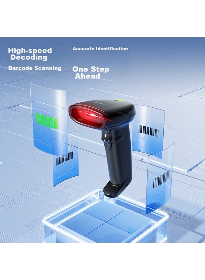 Deli Barcode Scanner, Wireless Scanner For Cashier, Medical Insurance Payment, Pharmaceutical Traceability, Barcode Scanning For Spare Parts Warehouse, Logistics, Express Delivery, Product Inquiry, One-dimensional Screen Code Scanner Aa102 - Image 3