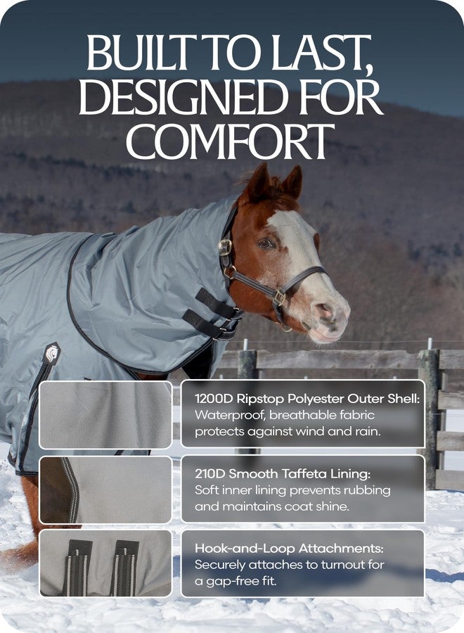 Equinavia Arktis Turnout Neck Cover No Fill | 1200 Denier - Carbon Gray - M - Image 5