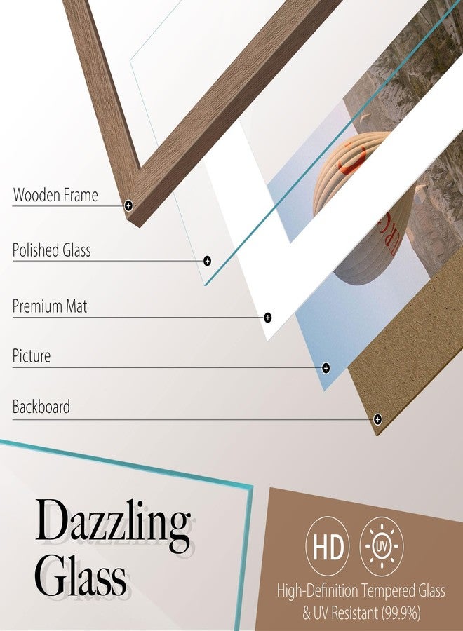 في سي كيه إطار صور VCK مقاس 11x14، عبوة من قطعتين، لون خشب الجوز البني الطبيعي مع زجاج عالي الدقة، لعرض صور مقاس 8x10 مع إطار داخلي أو 11x14 بدون إطار داخلي، يُعلق على الحائط - Image 4