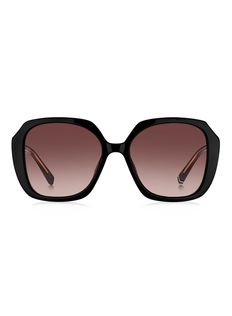 TOMMY HILFIGER Women's UV Protection Square Shape Acetate Sunglasses TH 2105/S BROWN 50 - Lens Size: 50.4 Mm - Black - Image 3