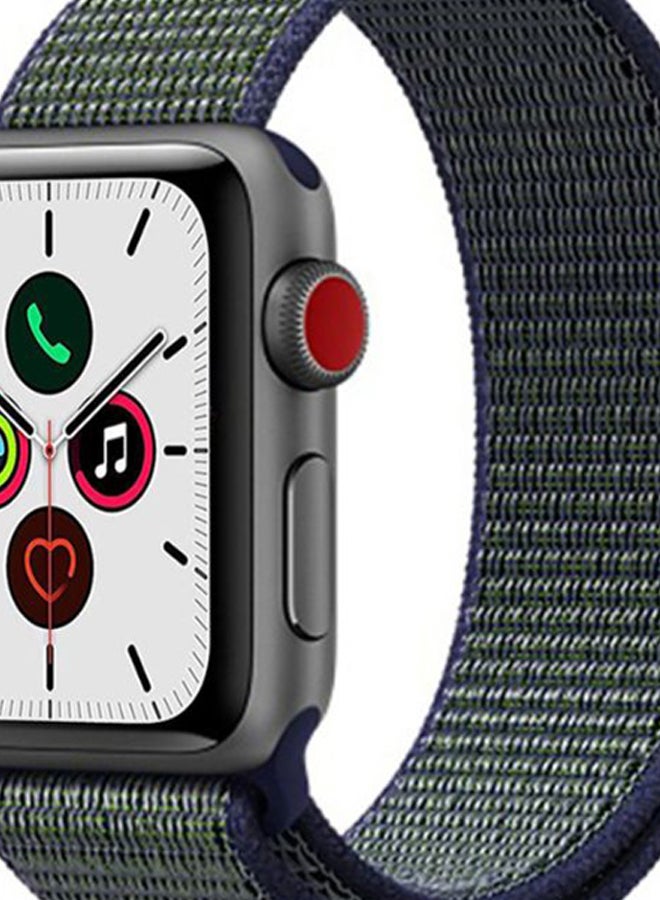 Replacement Band For Apple iWatch Series 5/4/3/2/1 42-44mm Midnight Fog/Blue - Image 2