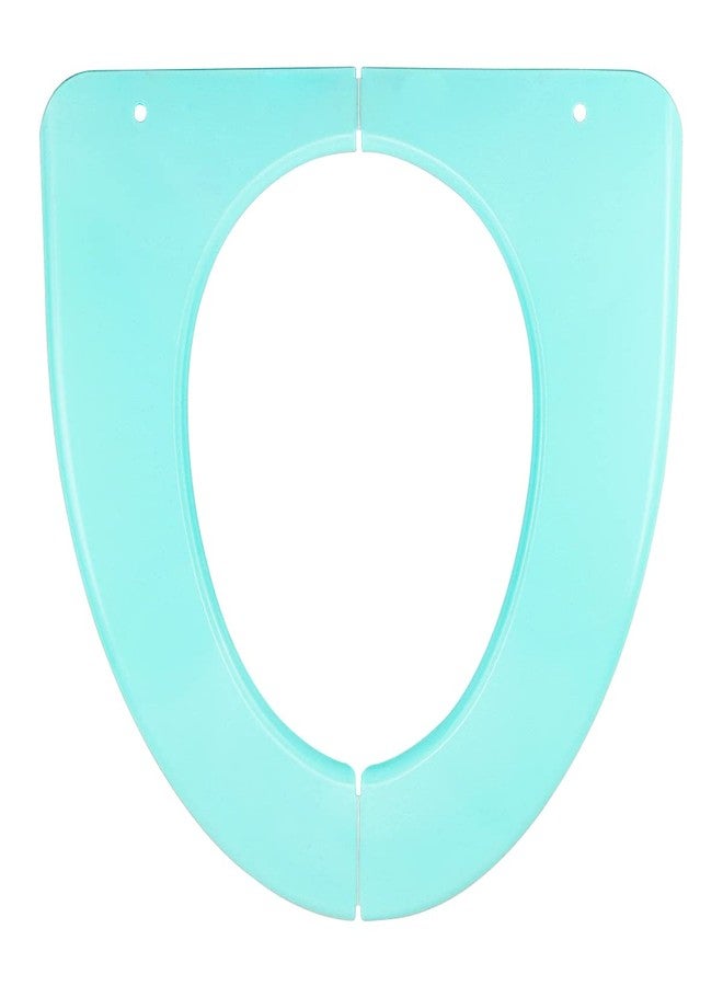 LCJAOF Adult Folding Toilet Seat Cushion Plastic Washable Toilet Pad with Foldable Design Portable Toilet Seat Cover for Home, Travel, and Office Use (Green) - Image 1
