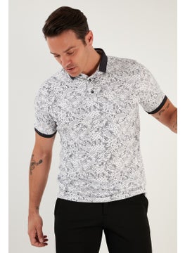 Buratti Patterned Cotton Slim Fit Polo T Shirt Men's Polo T Shirt 646B3540  - Image 1