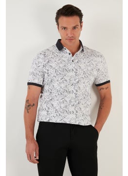 Buratti Patterned Cotton Slim Fit Polo T Shirt Men's Polo T Shirt 646B3540  - Image 2