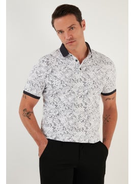 Buratti Patterned Cotton Slim Fit Polo T Shirt Men's Polo T Shirt 646B3540  - Image 3