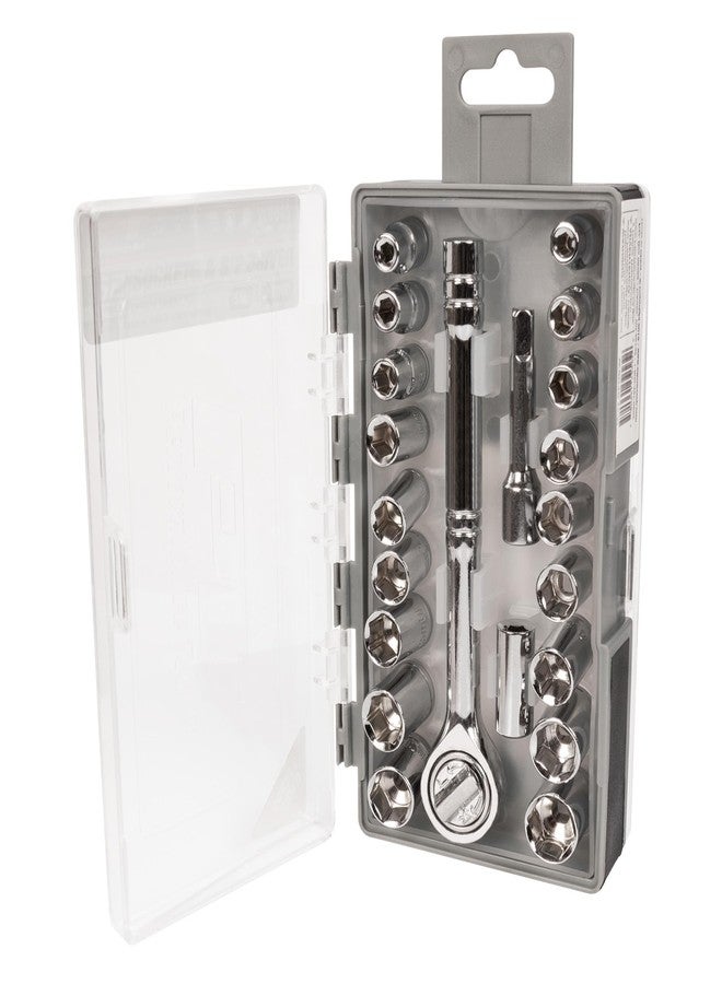 بيرفورمانس تول مجموعة أدوات الأداء W9046، 52 قطعة، مفك براغي ومقبس، مع مفتاح ربط بقطر 1/4 بوصة، ومقابس SAE ومتري، وبتات CR-V متنوعة في جراب قابل للطي - Image 4