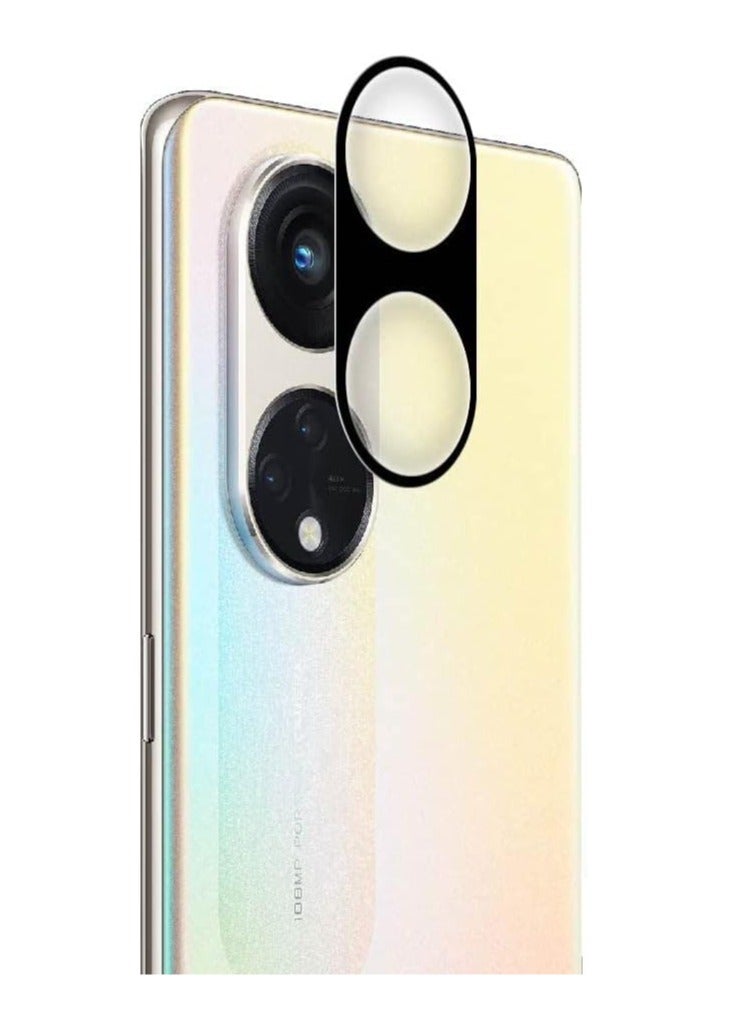 Camera Lens Protector Guard for Oppo Realme 10 pro +  (2023) Tempered Glass 9H Hardness Camera Cover Screen Protector | Black & Case Friendly  - Image 1