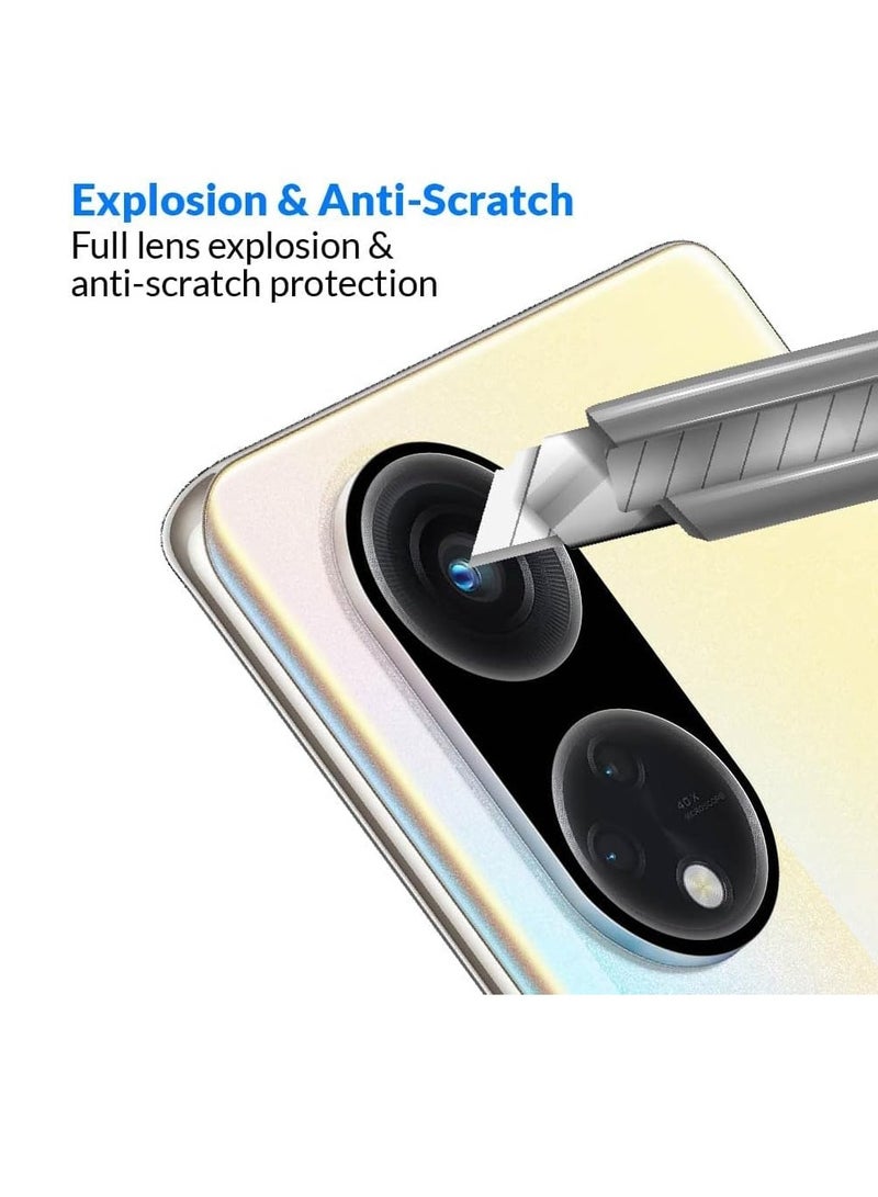 Camera Lens Protector Guard for Oppo Realme 10 pro +  (2023) Tempered Glass 9H Hardness Camera Cover Screen Protector | Black & Case Friendly  - Image 4