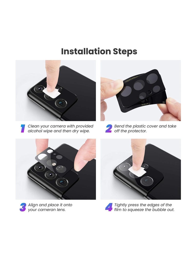Camera Lens Protector Guard for Oppo Realme 10 pro +  (2023) Tempered Glass 9H Hardness Camera Cover Screen Protector | Black & Case Friendly  - Image 5