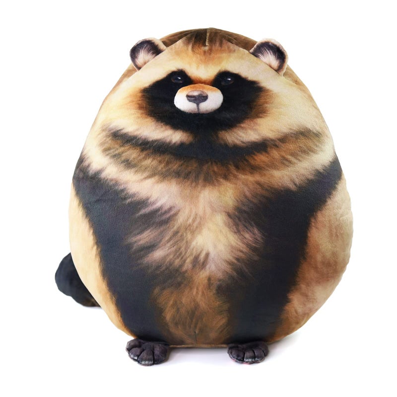 Sew Butiful Raccoon Plush, 12" Raccoon Stuffed Animal, Cute Plushies for Girls, Soft Plush Pillow, Kitten Plush Throw Pillow Doll Big Plush Toy Decoration Doll Gift for Kids,Girls, Boys Birthday Christmas - Image 1