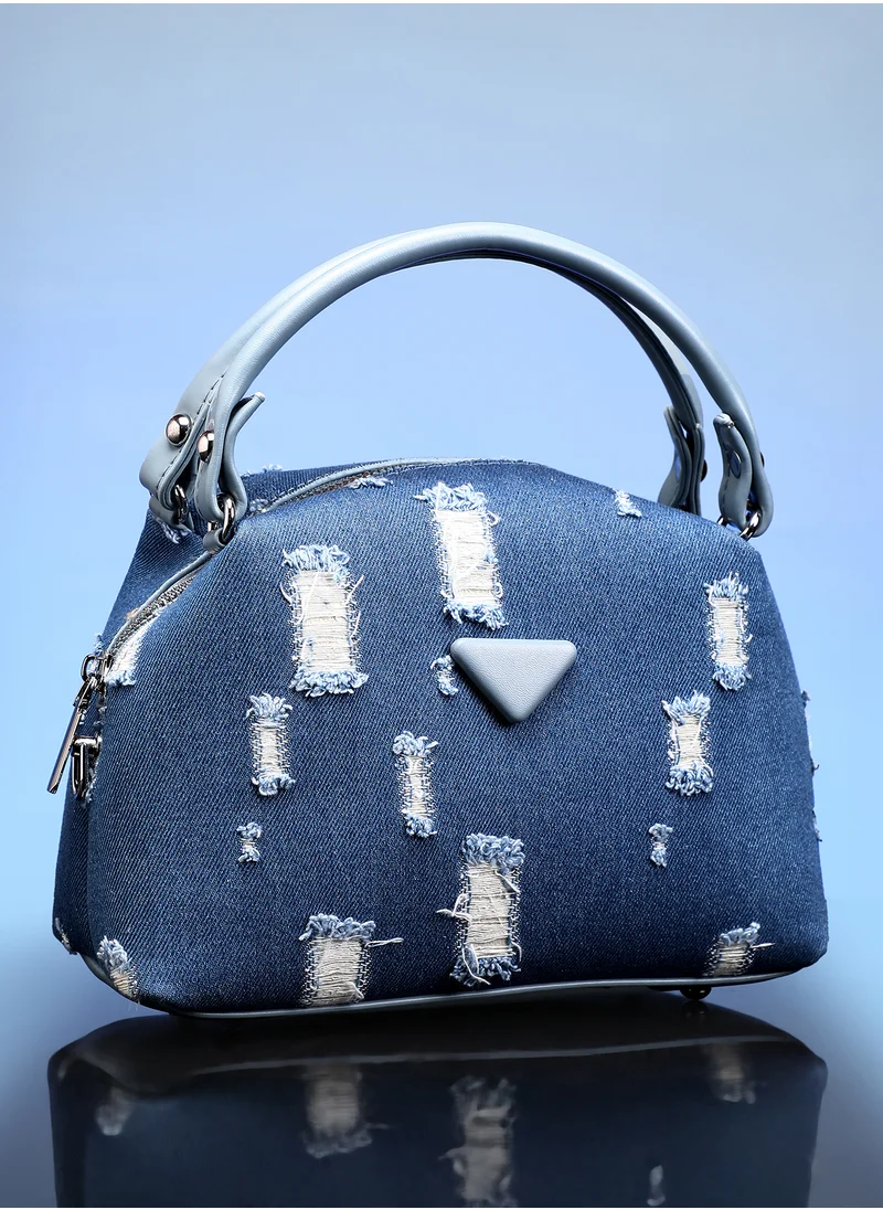صوص هاوت Women's The Denim-Curve Hand Bag - Indigo Blue