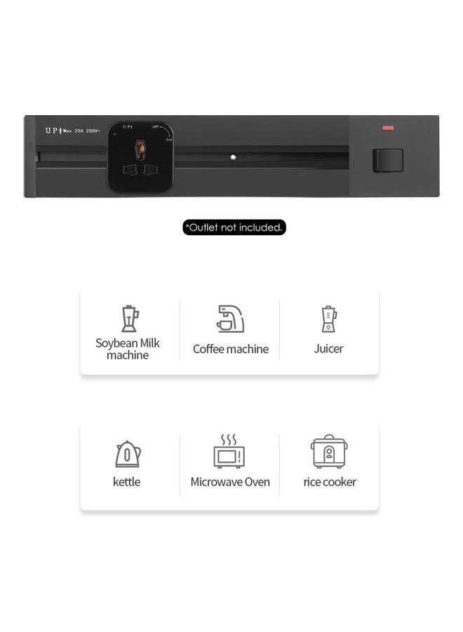 NIBEMINENT Electrical Outlet Track Black - Image 4