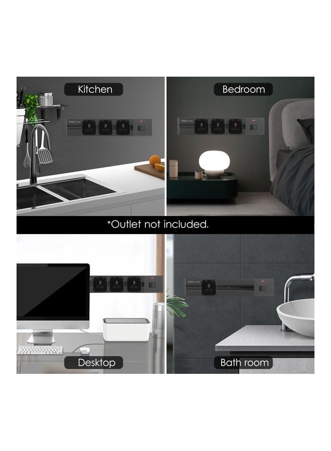 NIBEMINENT Electrical Outlet Track Black - Image 3