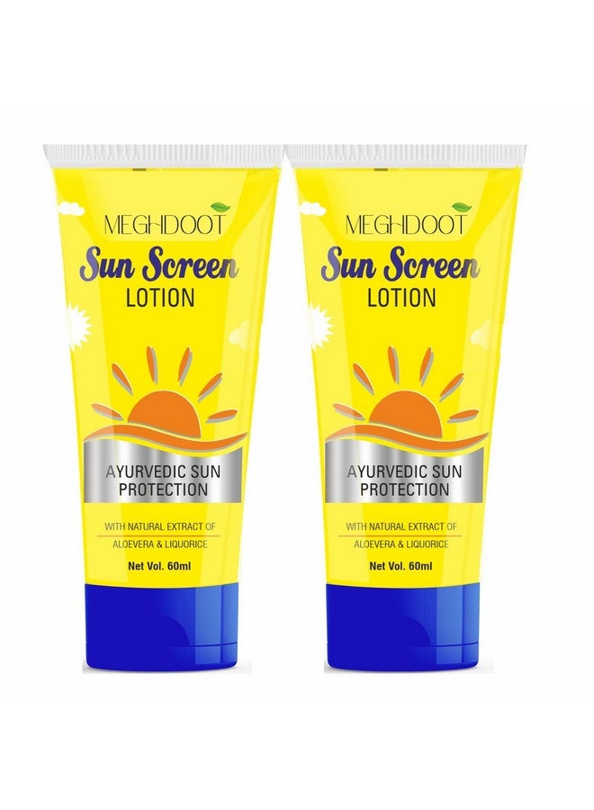 Meghdoot Ayurvedic Sunscreen Lotion with Natural Extracts of Aloe Vera & Liquorice | SPF 15+ | Protects, Moisturizes & Nourishes | Pack of 2 - Image 1