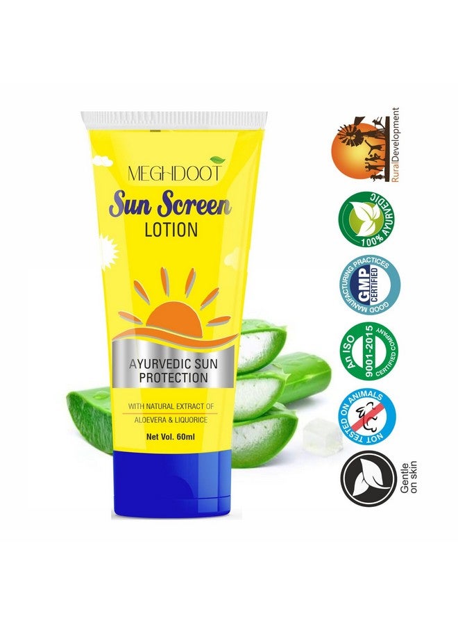 Meghdoot Ayurvedic Sunscreen Lotion with Natural Extracts of Aloe Vera & Liquorice | SPF 15+ | Protects, Moisturizes & Nourishes | Pack of 2 - Image 3