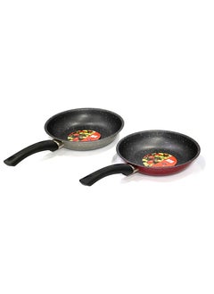 2 Pcs Granite Coated Frypan 22 cm