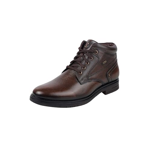 Mochi Men's Brown Leather Lace-Up Ankle Boots UK/6 EU/40 (71-370) - Image 1