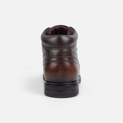 Mochi Men's Brown Leather Lace-Up Ankle Boots UK/6 EU/40 (71-370) - Image 5