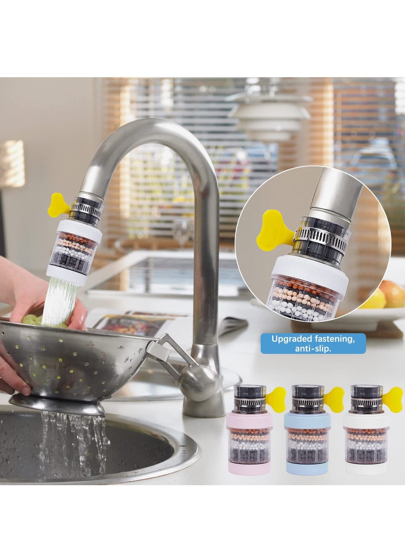 SYOSI Faucet Tap Water Filter 3 Pack Kitchen Tap Filtration Activated Carbon Clean Purifier, Universal Interface Sink Tap Interface Faucet Filter with Six Layers Filtration for Home Kitchen Bathroom - Image 5