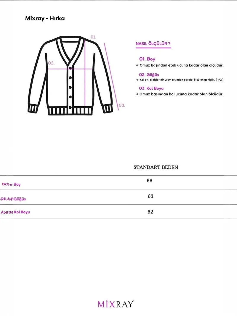 MixRay Mixray Oversized Knit Cardigan with Heart Detail