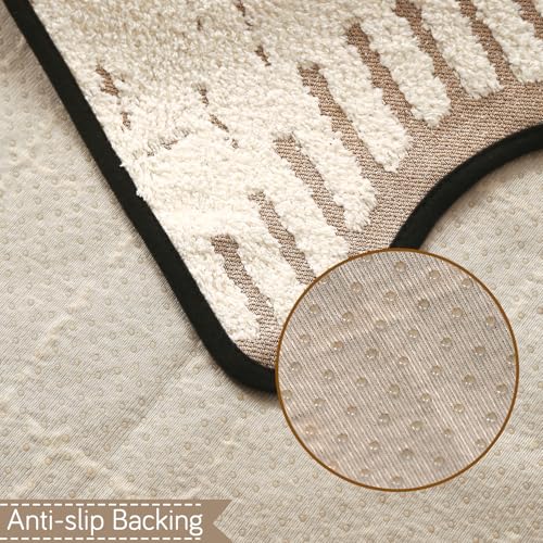 HOKIPO 1 PC Backrest Mat for Sofa Cover | Luxury Supple Soft Wavy Mat with Anti Slip Backing, Cream Brown (AR-6217-CRBR) - Image 5