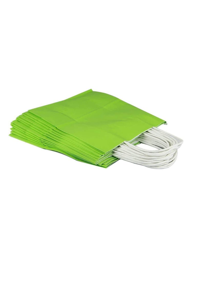 ECVV Gift Bags 24 Pieces Set Eco-Friendly Paper Bags With Handles Bulk Paper Bags Shopping Bags Kraft Bags Retail Bags Party Bags (GREEN, 27 * 22 * 11 Cm) - Image 2