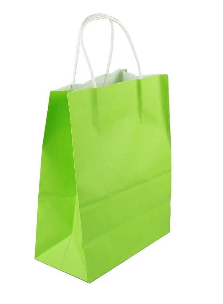 ECVV Gift Bags 24 Pieces Set Eco-Friendly Paper Bags With Handles Bulk Paper Bags Shopping Bags Kraft Bags Retail Bags Party Bags (GREEN, 27 * 22 * 11 Cm) - Image 3