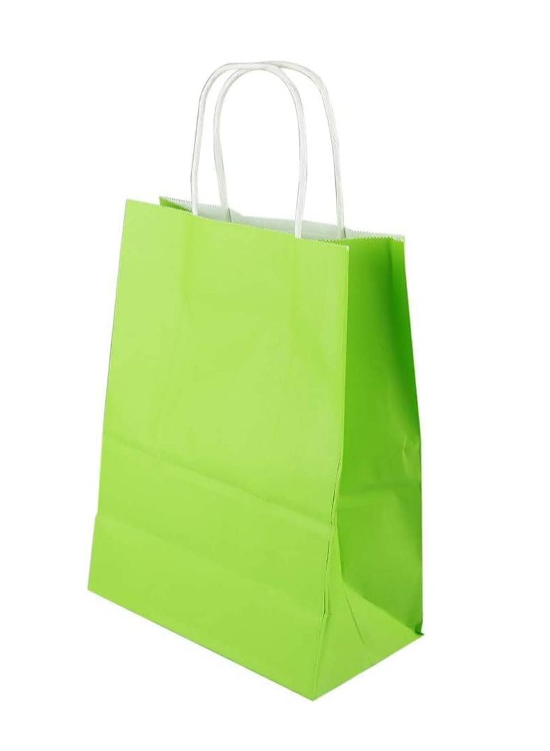 ECVV Gift Bags 24 Pieces Set Eco-Friendly Paper Bags With Handles Bulk Paper Bags Shopping Bags Kraft Bags Retail Bags Party Bags (GREEN, 27 * 22 * 11 Cm) - Image 4