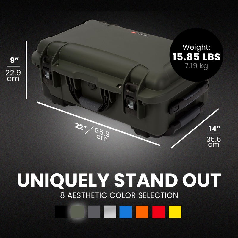NANUK 935 Pro Photo Kit – Waterproof Travel Camera Hard Case with Padded Dividers and Wheels, 22” x 14” x 9” - Dustproof and Impact Resistant, Airline Carry-On Approved – Olive - Image 5