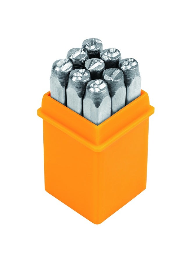 Tolsen 25094 9PCS Figure Punch Set 3mm – Hardened Carbon Steel Number Stamp Set for Metal, Wood, Plastic & Leather - Image 2