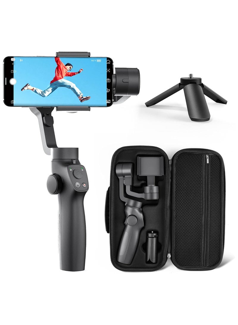 Stabilizer 3 Axis Smartphone Stabilizer 15 Hours Battery Life with Case and Mini Tripod, Anti-shake Lossless for iPhone Samsung Huawei Xiaomi  - Image 1