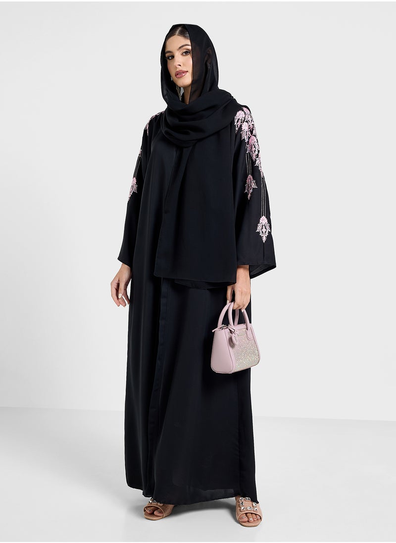 Khizana Abaya With Embellishment & Sheila  - Image 5