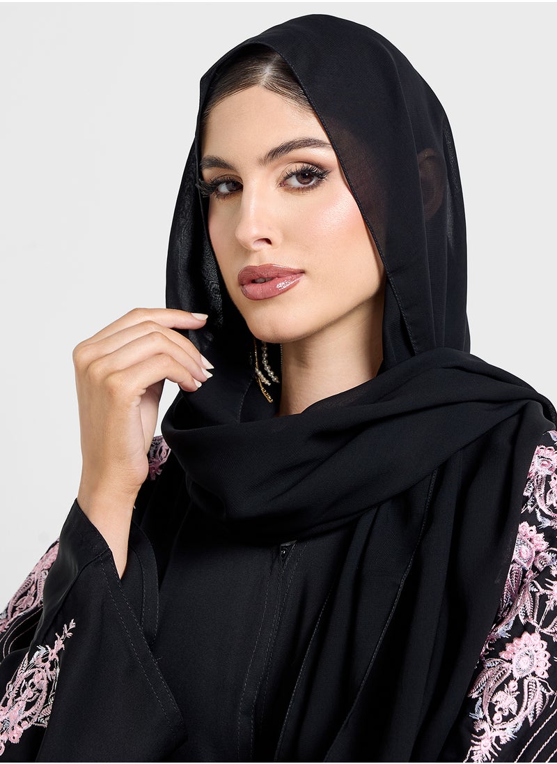 Khizana Abaya With Embellishment & Sheila  - Image 4