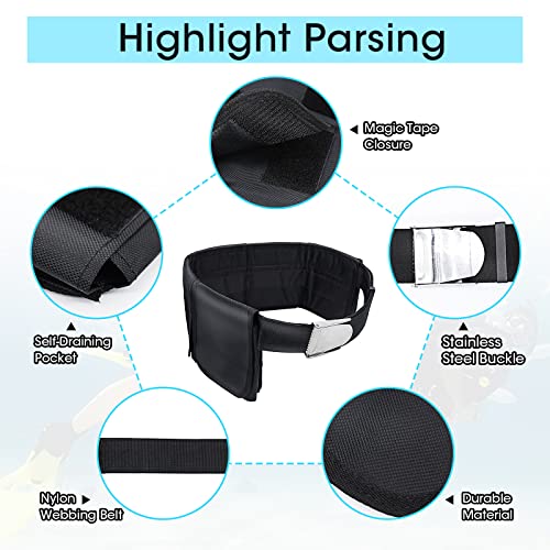 Pluzluce Scuba Weight Belt with 5 Pockets, Quick-Release Buckle Diving Pocket Weight Belt Adjustable Snorkeling Webbing Weight Pouch Belt fit for Waist 32" to 52" Black (Not Including Weights) - Image 5