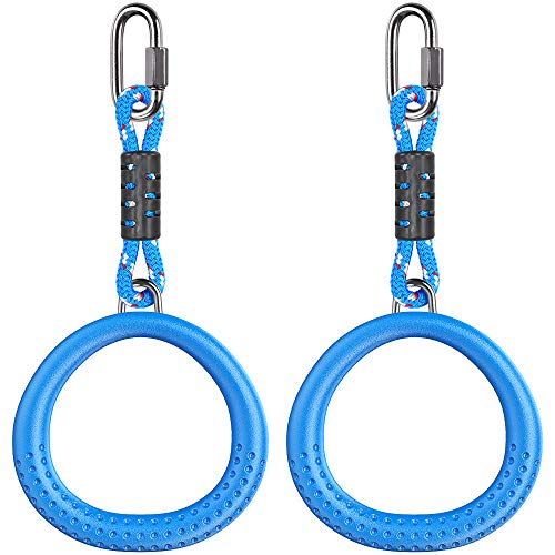Dolibest 2 Pack of Ninja Gymnastic Rings, Monkey Ring Outdoor Backyard Ninja Accessories Set, Obstacle Course for Training for Teens,1000LB Capacity - Image 1