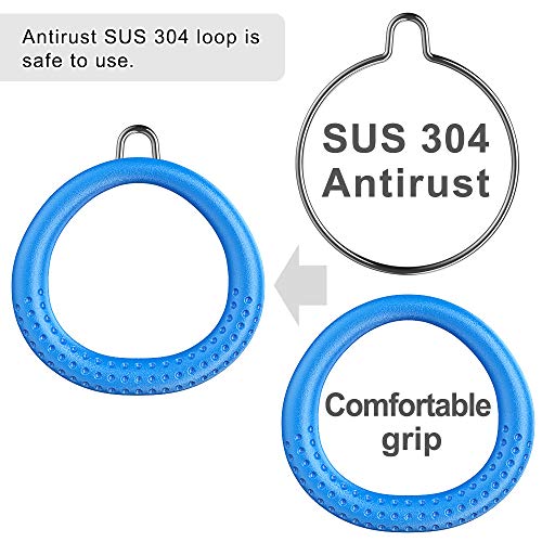 Dolibest 2 Pack of Ninja Gymnastic Rings, Monkey Ring Outdoor Backyard Ninja Accessories Set, Obstacle Course for Training for Teens,1000LB Capacity - Image 4