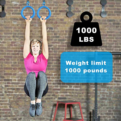 Dolibest 2 Pack of Ninja Gymnastic Rings, Monkey Ring Outdoor Backyard Ninja Accessories Set, Obstacle Course for Training for Teens,1000LB Capacity - Image 3