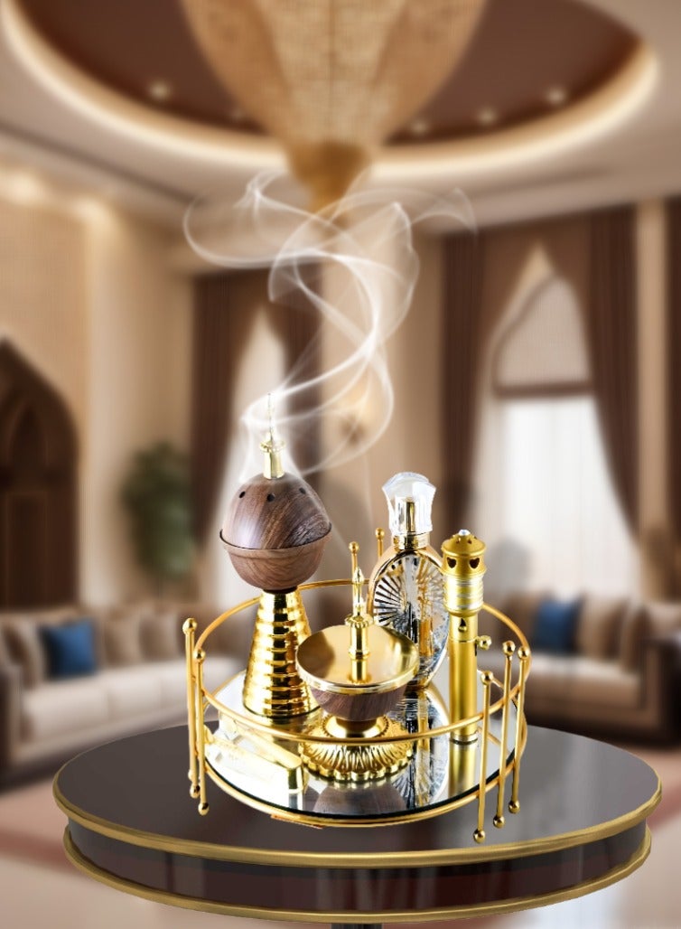 Elegant Design Incense Burner Set Arabic Oud Holder for Home and Office Fragrance - Image 3