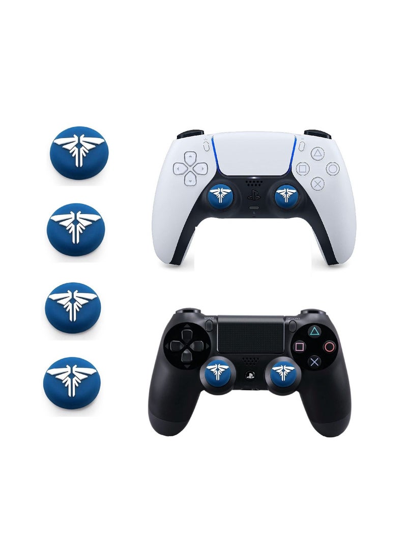 يونك 4 قطع تحكم سيليكون الإبهام قبضة عصا التحكم Thumbstick للبلايستيشن 5 و PS4 SY31  - Image 2