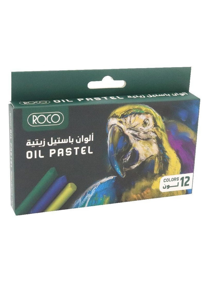 ROCO 12 Piece Oil Pastel Multicolour - Image 1