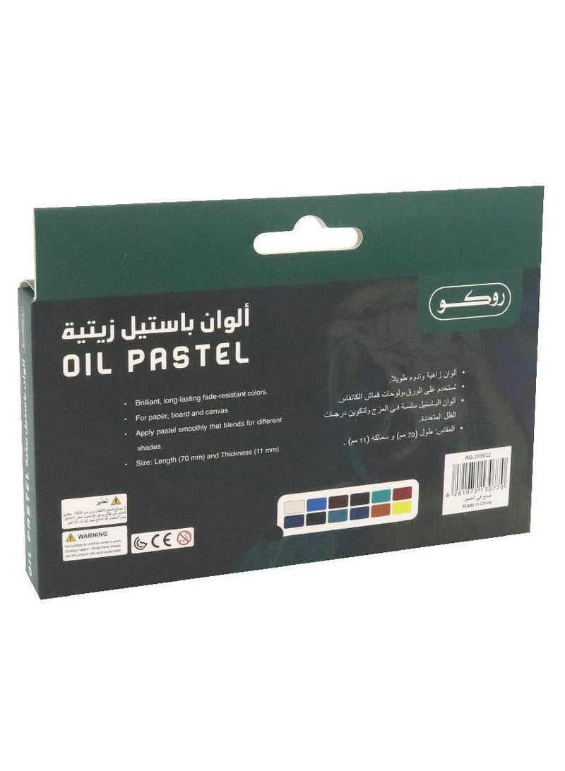 ROCO 12 Piece Oil Pastel Multicolour - Image 3