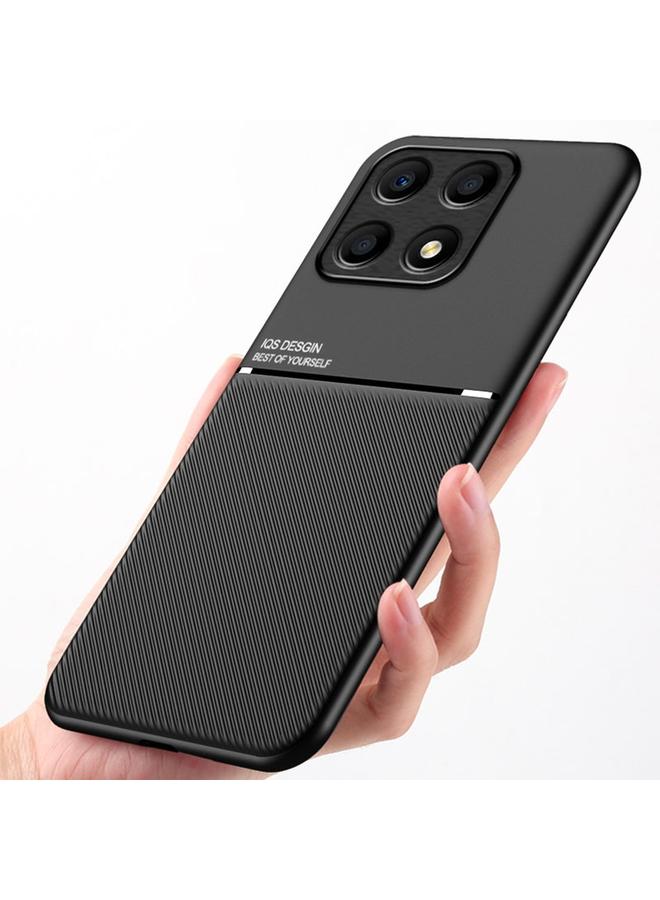 S-TOP Case For Honor X8a Classic Tilt Strip Grain Magnetic PC Hybrid TPU Phone Case - Image 3