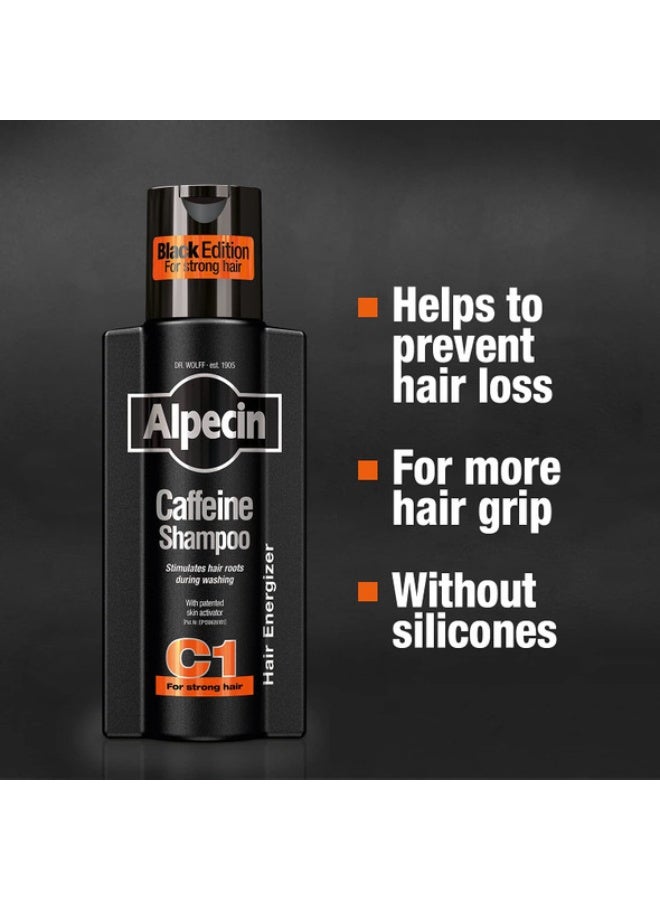 Alpecin Black Edition Caffeine Anti-Hair Loss Shampoo C1 375ml - Image 2