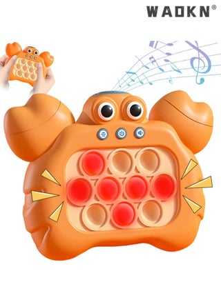 Quick Push Bubbles Game Console, Push Button Puzzle Pop Game, Anti-Stress Breakthrough Puzzle Game Machine, Sensory Fidget Toys for Autism, Hand-Eye Coordination Game, Crab Shape,Handheld Game for Kids for 3+ Years Old . Sensory Fidget Toys for Kids for 3+ Years Old . Birthday Gifts for Boys Girls Teens(Orange) - pzsku/Z66B37436CA2DDDBF4448Z/45/1747788227/b4dc6712-33a3-4c2d-91ed-10a6040539b6