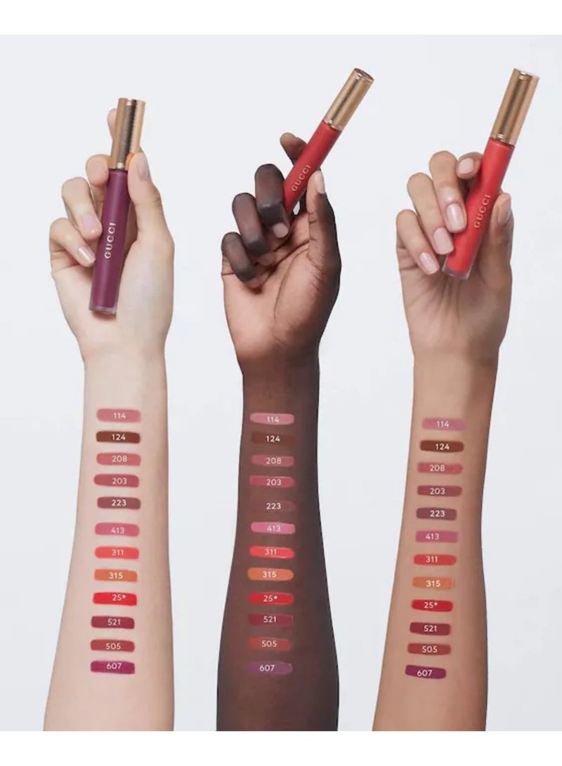 GUCCI أحمر شفاه سائل مات من غوتشي 505 جانيت راست، 6.5 مل - Image 4