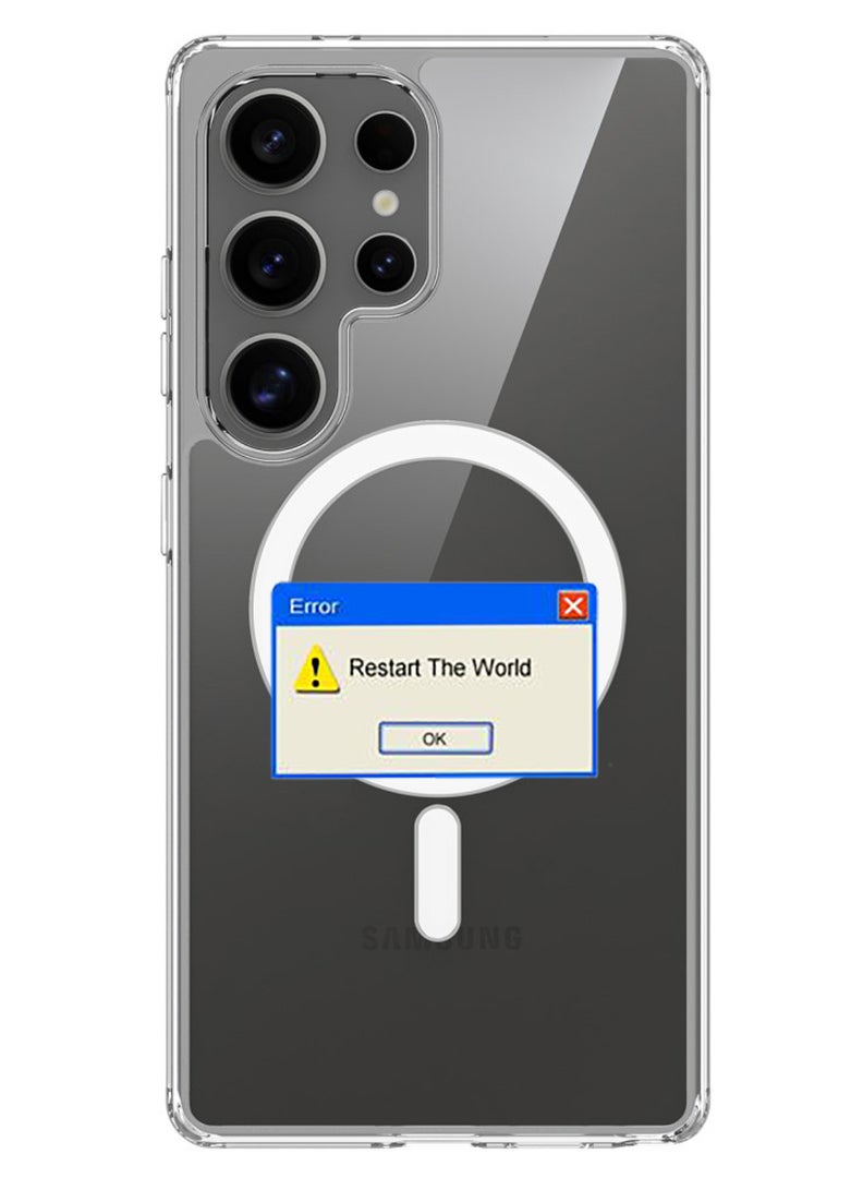 Theodor Magnetic Case for Samsung Galaxy S25 Ultra 6.9-inch Compatible with MagSafe Wireless Charging, Shockproof Phone Bumper Cover Restart the world - Image 1