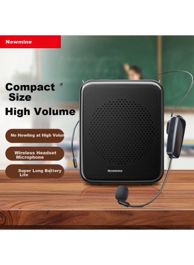 Newmine K88pro Portable Amplifier For Teachers, Anti-howling Microphone For Lectures, Bluetooth Speaker, Waist-mounted Microphone, Loud Hailer, High Volume Speaker, Black - Image 1